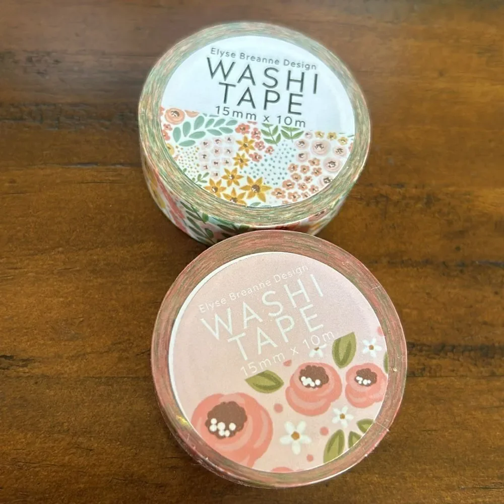 Elyse Breanne Bundle 2 Washi tapes 1 notebook 1 key chain